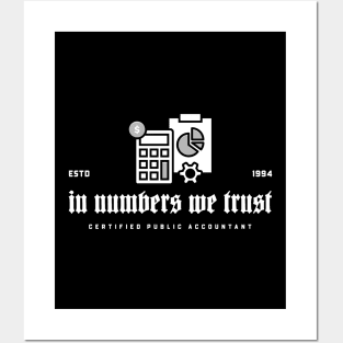 in numbers we trust Posters and Art